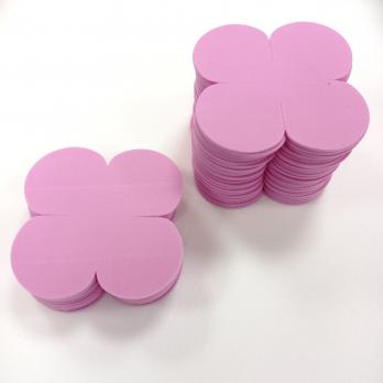 VR-PE7 20T20-S50X50-PWF006 SOFT CUT701 Rosa-Ярко-розовый Фоамиран. толщина 2мм. Вырубка Четырехлистник. 9х9см. TM Volpe Rosa