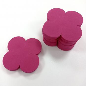 VR-FE4 35T13-R100-HPL13A004 CUT701 Sorbetto all lampone-Малиновый сорбет Фоамиран. толщина 1.3мм. Вырубка Четырехлистник. 9х9см. TM Volpe Rosa