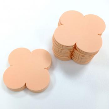 VR-FE4 35T13-R100-HPL21CEF007 CUT701 Melone-Сочная дыня Фоамиран. толщина 1.3мм. Вырубка Четырехлистник. 9х9см. TM Volpe Rosa