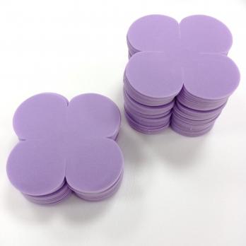 VR-PE7 20T20-S50X50-PWF011 SOFT CUT701 Violetta-Лесная фиалка Фоамиран. толщина 2мм. Вырубка Четырехлистник. 9х9см. TM Volpe Rosa