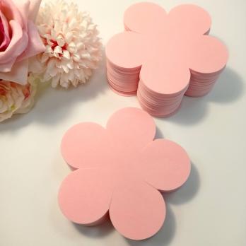 VR-FE7 42T10-S50X50-PWF007 VELOUR CUT703 Rosa caldo-Теплый розовый Фоамиран. толщина 1мм. Вырубка Пятилистник. 9х9см. TM Volpe Rosa