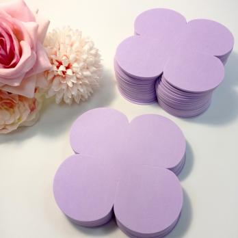 VR-FE7 42T10-S50X50-PWF001 VELOUR CUT701 Violetta-Лесная фиалка Фоамиран. толщина 1мм. Вырубка Четырехлистник. 9х9см. TM Volpe Rosa